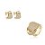 Conjunto de brinco e anel cravejado com zirconia banho em ouro 18K - Imagem 1