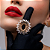 Conjunto de brinco e anel com zirconia banho em ouro 18K - Imagem 4