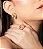 Conjunto de brinco e anel com detalhe de zirconia banho em ouro 18K - Imagem 2