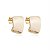 Brinco dourado liso banho em ouro 18K - Imagem 1
