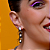 Conjunto de brinco e colar acetinado liso banho rodio branco - Imagem 5