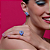Conjunto de brinco e anel esmaltado com zirconia banho em Ouro 18K - Imagem 2