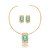 Conjunto de brinco e aro com zirconia banho em ouro 18K - Imagem 1