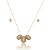 Conjunto de brinco e colar com pingente cravejado banho em Ouro 18K - Imagem 1