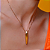 Conjunto de brinco e colar liso acetinado banho em Ouro 18K - Imagem 5