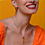 Conjunto de brinco e colar liso acetinado banho em Ouro 18K - Imagem 3