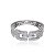 Bracelete cravejado com zirconia banho em Ródio Branco - Imagem 2