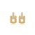 Brinco dourado com zirconia banho em Ouro 18K - Imagem 1