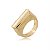 Anel liso dourado banho em ouro 18k - Imagem 1