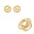 Conjunto de brinco e anel dourado banho em ouro 18k - Imagem 2