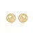 Conjunto de brinco e anel dourado banho em ouro 18k - Imagem 4