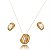 Conjunto de brinco e colar com zirconia banho em ouro 18k - Imagem 1