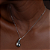 Conjunto de brinco e colar de gota banho em rodio branco - Imagem 2