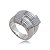 Anel com zirconia cristal banho em rodio branco - Imagem 1