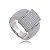 Anel com zirconia cristal banho em rodio branco - Imagem 1