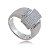 Anel com zirconia cristal banho em rodio branco - Imagem 1