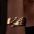 Bracelete dourado liso banho em ouro 18k - Imagem 3