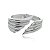 Bracelete detalhado liso com banho em rodio branco - Imagem 1