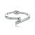 Bracelete liso com banho em rodio branco - Imagem 1