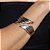 Bracelete acetinado com banho em rodio branco - Imagem 2