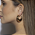 Brinco de argola dourado liso banho em ouro 18k - Imagem 2