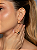 Conjunto de brinco e anel com zircônia morganita banho em ouro 18k - Imagem 2