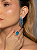 Conjunto de brinco e anel cravejado com pedra Fusion safira banho em ouro 18k - Imagem 2