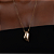 Colar de corrente com pingente liso banho em ouro 18k - Imagem 1