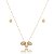 Conjunto de brinco e colar com zirconia cristal banho em ouro 18k - Imagem 2