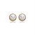 Conjunto de brinco e colar de perola com zirconia cristal banho em ouro 18k - Imagem 2