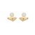 Conjunto de brinco e colar de perola banho em ouro 18k - Imagem 3