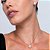 Conjunto de brinco e colar de perola com zirconia cristal banho em ouro 18k - Imagem 2