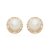 Conjunto de brinco e colar de perola com zirconia cristal banho em ouro 18k - Imagem 3
