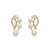Conjunto de brinco e colar de perola com zirconia cristal banho em ouro 18k - Imagem 3