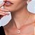 Conjunto de brinco e colar de perola com zirconia cristal banho em ouro 18k - Imagem 2