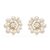Conjunto de brinco e colar de perola com zirconia cristal banho em ouro 18k - Imagem 3