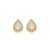 Conjunto de brinco e colar de perola com zirconia cristal banho em ouro 18k - Imagem 3