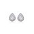 Conjunto de brinco e colar de perola com zirconia cristal banho em rodio branco - Imagem 3