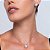 Conjunto de brinco e colar de perola com zirconia cristal banho em rodio branco - Imagem 2