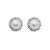Conjunto de brinco e colar de perola com zirconia cristal banho em rodio branco - Imagem 3