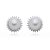 Conjunto de brinco e colar de perola com zirconia cristal banho em rodio branco - Imagem 3