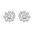 Conjunto de brinco e colar de perola com zirconia cristal banho em rodio branco - Imagem 3