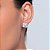 Conjunto de brinco e colar de perola com zirconia cristal banho em rodio branco - Imagem 3