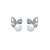 Conjunto de brinco e colar de perola com zirconia cristal banho em rodio branco - Imagem 3