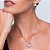Conjunto de brinco e colar de perola com zirconia cristal banho em rodio branco - Imagem 2