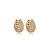 Brinco de argola cravejado de zirconia cristal banho em ouro 18k - Imagem 1