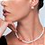 Brinco de base de perola com zirconia cristal banho em ouro 18k - Imagem 2