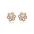 Brinco de base de perola cravejado de zirconia cristal banho em ouro 18k - Imagem 1