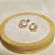Brinco de base de perola cravejado de zirconia cristal banho em ouro 18k - Imagem 3