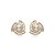 Brinco de base de perola cravejado de zirconia cristal banho em ouro 18k - Imagem 1